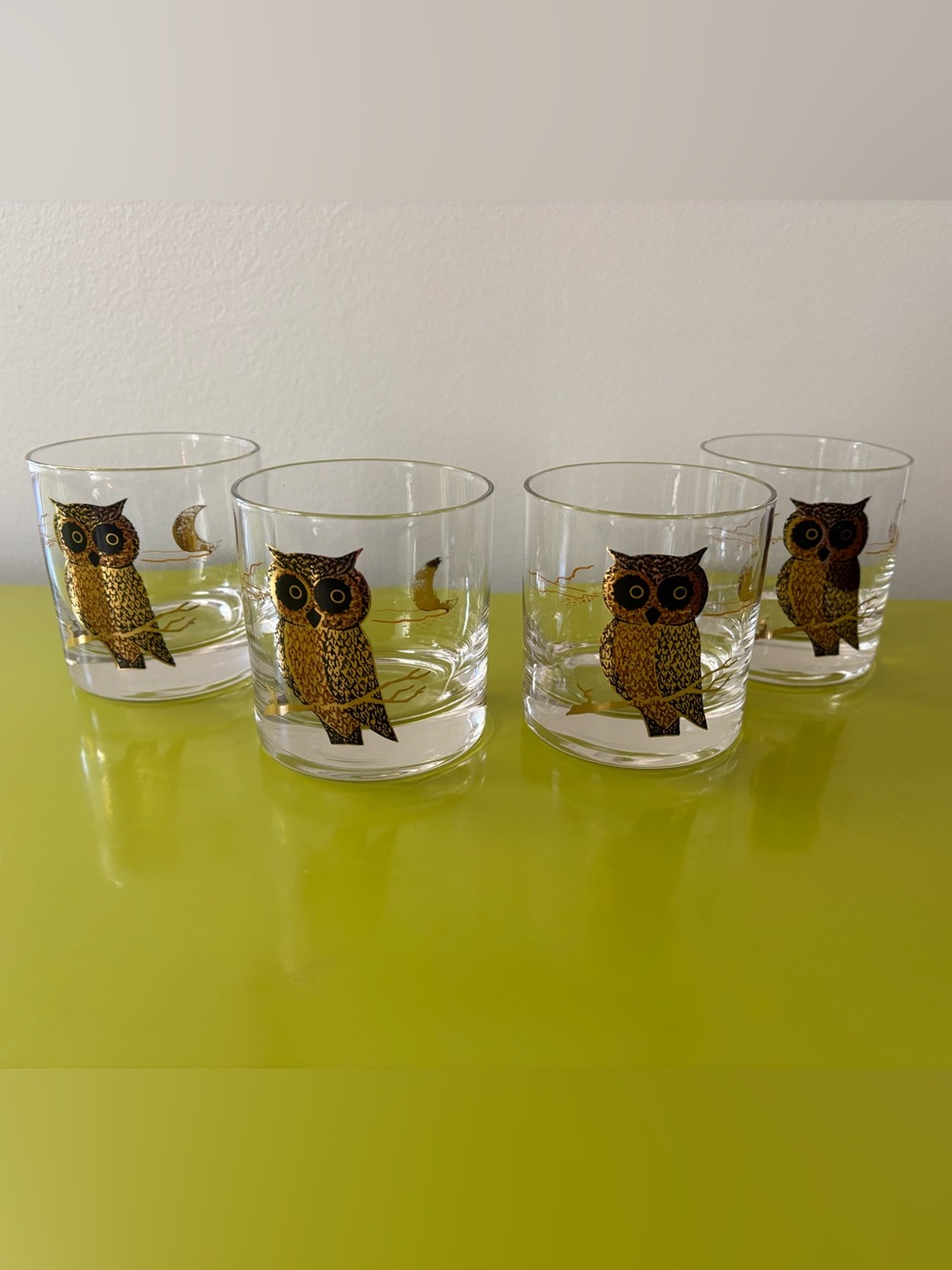 Vintage Couroc Owl Low Ball Glass - Picture 1 of 10